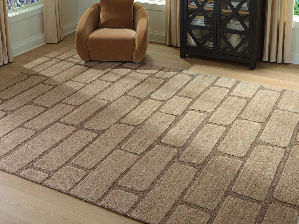 Furniture City Biloxi - Ashley Furniture - Orest Rug - Extra Large Rug / Brown - R407980