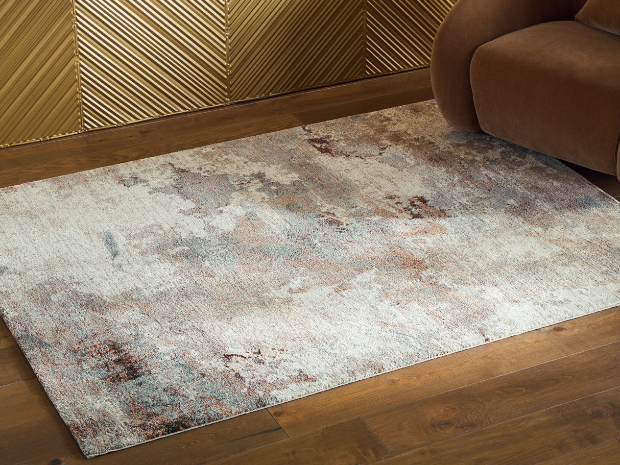 Furniture City Biloxi - Ashley Furniture - Jadenburg Rug - Medium Rug / Cream/Gray/Sienna - R408122
