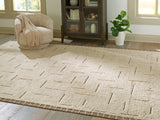 Furniture City Biloxi - Ashley Furniture - Clayman Rug - Extra Large Rug / Beige/Brown - R408340