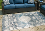 Furniture City Biloxi - Ashley Furniture - Daddridge Rug - 8' x 10' Rug / Blue/Gray/Ivory - R900101