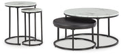 Furniture City Biloxi - Ashley Furniture - Jusmour Table (Set of 4) - Occasional Nesting TBL (4/CN) / Black/White - T161-14