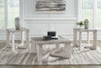 Furniture City Biloxi - Ashley Furniture - Garnilly Table (Set of 3) - Occasional Table Set (3/CN) / Whitewash - T247-13