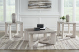 Furniture City Biloxi - Ashley Furniture - Garnilly Table (Set of 3) - Occasional Table Set (3/CN) / Whitewash - T247-13