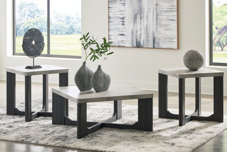Furniture City Biloxi - Ashley Furniture - Sharstorm Table (Set of 3) - Occasional Table Set (3/CN) / Two-tone Gray - T251-13