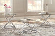 Furniture City Biloxi - Ashley Furniture - Hollynyx Table (Set of 3) - Occasional Table Set (3/CN) / Chrome Finish - T270-13