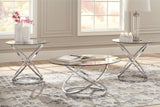 Furniture City Biloxi - Ashley Furniture - Hollynyx Table (Set of 3) - Occasional Table Set (3/CN) / Chrome Finish - T270-13