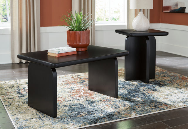 Furniture City Biloxi - Ashley Furniture - Mitchalli Table (Set of 2) - Occasional Table Set (Set of 2) / Black - T313-12