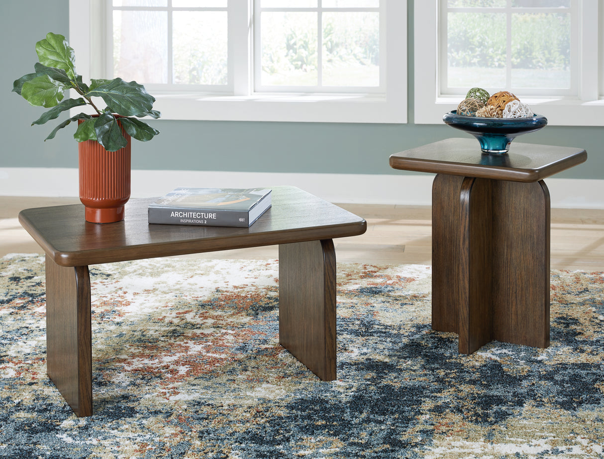 Furniture City Biloxi - Ashley Furniture - Shawbeck Table (Set of 2) - Occasional Table Set (Set of 2) / Medium Brown - T315-12
