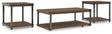 Furniture City Biloxi - Ashley Furniture - Trindwick Table (Set of 3) - Occasional Table Set (3/CN) / Brown/Gun Metal - T381-13