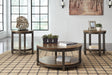 Furniture City Biloxi - Ashley Furniture - Roybeck Table (Set of 3) - Occasional Table Set (3/CN) / Light Brown/Bronze - T411-13