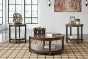 Furniture City Biloxi - Ashley Furniture - Roybeck Table (Set of 3) - Occasional Table Set (3/CN) / Light Brown/Bronze - T411-13