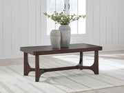 Furniture City Biloxi - Ashley Furniture - Korestone Coffee Table - Rectangular Cocktail Table / Dark Brown - T438-1