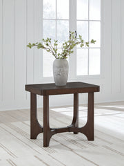 Furniture City Biloxi - Ashley Furniture - Korestone End Table - Rectangular End Table / Dark Brown - T438-3