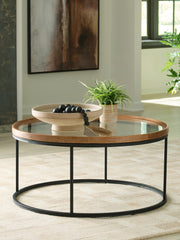 Furniture City Biloxi - Ashley Furniture - Noraluna Coffee Table - Round Cocktail Table - T502-8