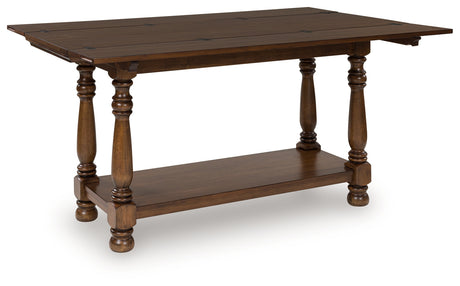 Furniture City Biloxi - Ashley Furniture - Sturlayne Flip Top Sofa Table - Flip Top Sofa Table / Brown - T609-4