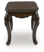 Furniture City Biloxi - Ashley Furniture - Maylee End Table - Rectangular End Table / Dark Brown - T617-3