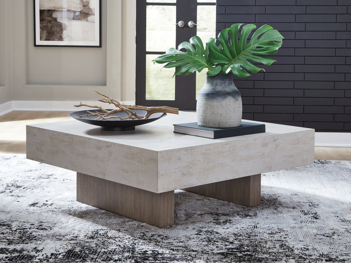Furniture City Biloxi - Ashley Furniture - Jorlaina Coffee Table - Square Cocktail Table / Light Grayish Brown - T622-8