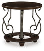 Furniture City Biloxi - Ashley Furniture - Frallyn End Table - Round End Table / Dark Brown - T623-6