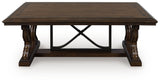 Furniture City Biloxi - Ashley Furniture - Maylee Coffee Table - Rectangular Cocktail Table / Dark Brown - T647-1