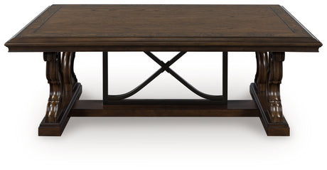 Furniture City Biloxi - Ashley Furniture - Maylee Coffee Table - Rectangular Cocktail Table / Dark Brown - T647-1