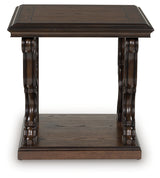Furniture City Biloxi - Ashley Furniture - Maylee End Table - Square End Table / Dark Brown - T647-2