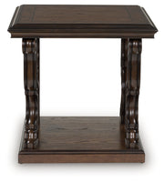 Furniture City Biloxi - Ashley Furniture - Maylee End Table - Square End Table / Dark Brown - T647-2