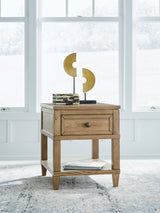 Furniture City Biloxi - Ashley Furniture - Sharlance End Table - Rectangular End Table / Light Brown - T655-3