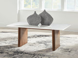 Furniture City Biloxi - Ashley Furniture - Isanti Coffee Table - Round Cocktail Table / White/Brown - T652-8