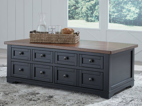 Furniture City Biloxi - Ashley Furniture - Wildenauer Lift-Top Coffee Table - Lift Top Cocktail Table / Brown/Black - T664-9
