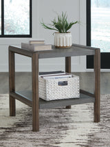 Furniture City Biloxi - Ashley Furniture - Kallenny End Table - Rectangular End Table / Brown/Gray - T669-3