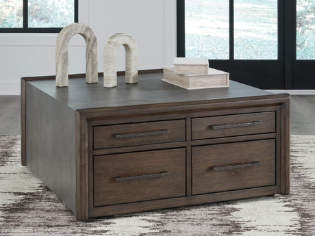 Furniture City Biloxi - Ashley Furniture - Kallenny Coffee Table - Square Cocktail Table / Brown/Gray - T669-8