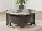 Furniture City Biloxi - Ashley Furniture - Jazmore Nesting Coffee Table (Set of 2) - Nesting Cocktail Tables (Set of 2) / Brown/Brass Finish - T671-22