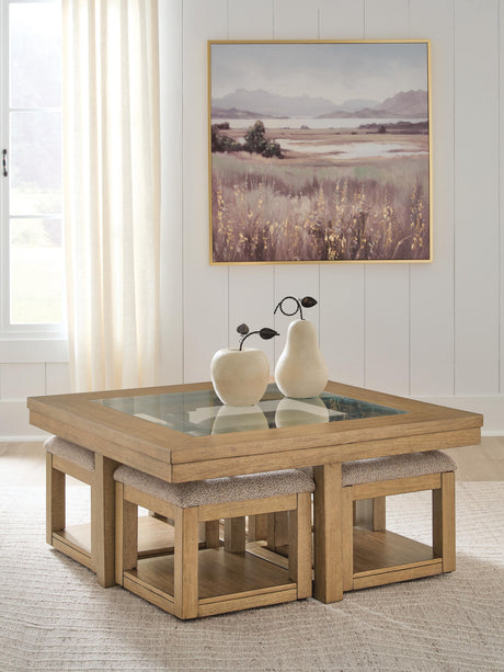 Furniture City Biloxi - Ashley Furniture - Wittenmyer Coffee Table with 4 Stools (Set of 5) - Cocktail TBL w/4 Stools (5/CN) - T794-20