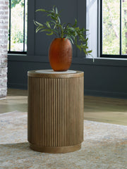Furniture City Biloxi - Ashley Furniture - Camdill End Table - Round End Table / Light Brown/White - T808-6