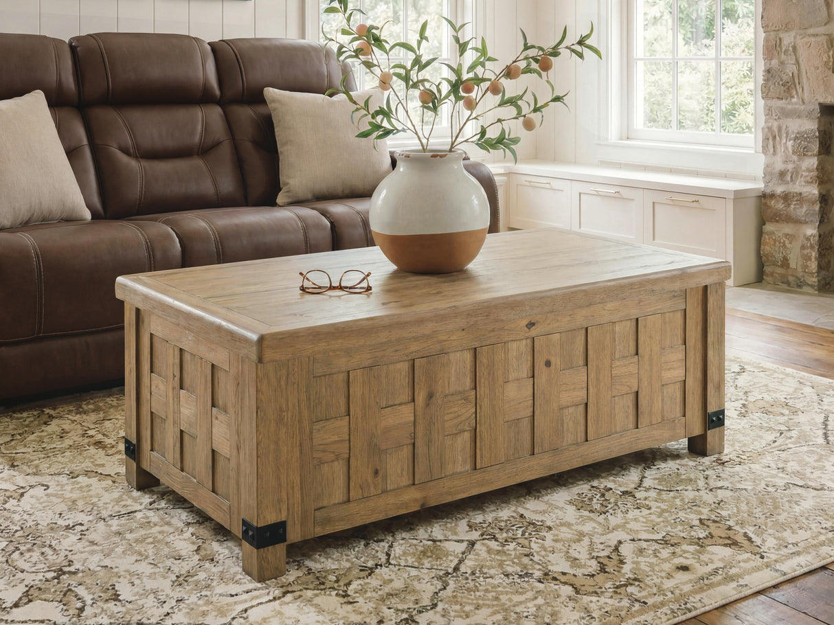 Furniture City Biloxi - Ashley Furniture - Ridgester Lift-Top Coffee Table - Lift Top Cocktail Table - T858-9