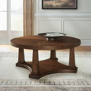 Furniture City Biloxi - Ashley Furniture - Rustic Plains Coffee Table - Round Cocktail Table - T877-8