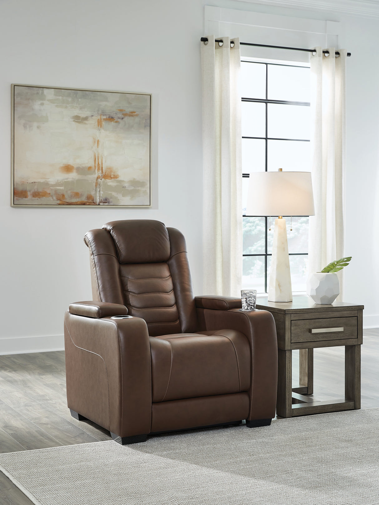 Furniture City Biloxi - Ashley Furniture - High Impact Living Room - PWR Recliner/ADJ Headrest / Tobacco - U1060113