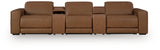 Furniture City Biloxi - Ashley Furniture - Magic Man Sectional - 5-Piece Power Reclining Sectional with Console / Caramel - PCU10700S10