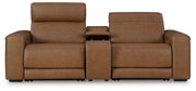 Furniture City Biloxi - Ashley Furniture - Magic Man Sectional - 2-Piece Power Reclining Sectional Loveseat / Caramel - PCU10700S1