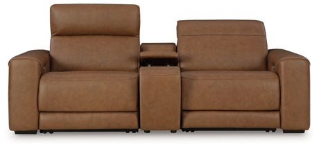 Furniture City Biloxi - Ashley Furniture - Magic Man Sectional - 2-Piece Power Reclining Sectional Loveseat / Caramel - PCU10700S1