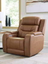 Furniture City Biloxi - Ashley Furniture - Knightington Living Room - Power Recliner w/Audio Seating / Caramel - PCU1160013A