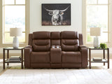 Furniture City Biloxi - Ashley Furniture - Knightington Living Room - PWR REC Love w/Audio Seating / Brown - PCU1160218A