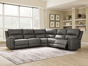 Furniture City Biloxi - Ashley Furniture - Bleckley Sectional - 5-Piece Power Reclining Sectional / Anchor - PCU12000S4