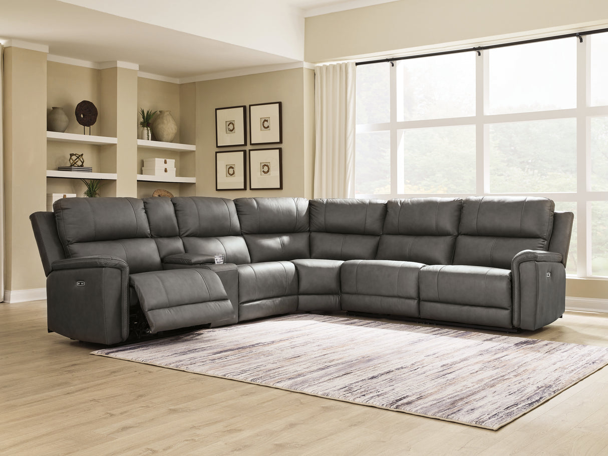 Furniture City Biloxi - Ashley Furniture - Bleckley Sectional - 6-Piece Power Reclining Sectional / Anchor - PCU12000S5