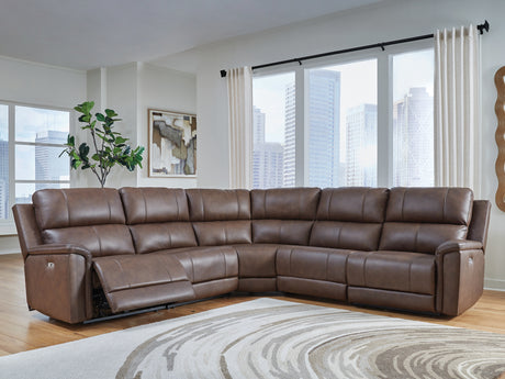 Furniture City Biloxi - Ashley Furniture - Bleckley Sectional - 6-Piece Power Reclining Sectional / Espresso - PCU12001S5