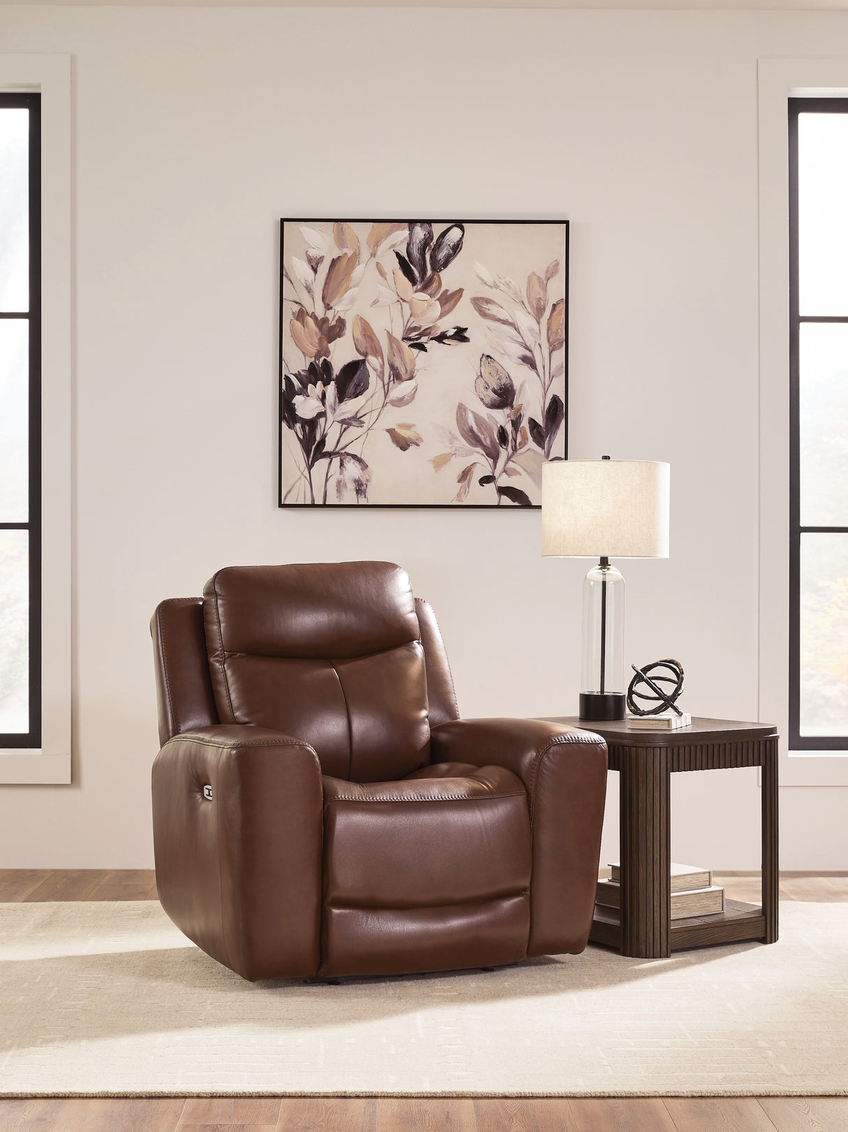 Furniture City Biloxi - Ashley Furniture - Next Move Living Room - PWR Recliner/ADJ Headrest / Mahogany - PCU1210213
