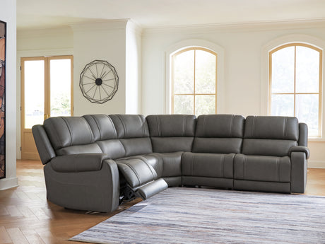 Furniture City Biloxi - Ashley Furniture - 5Z - Pittson Sectional - 5-Piece Power Reclining Sectional - PCU12600S4