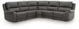 Furniture City Biloxi - Ashley Furniture - 5Z - Pittson Sectional - 5-Piece Power Reclining Sectional - PCU12600S6
