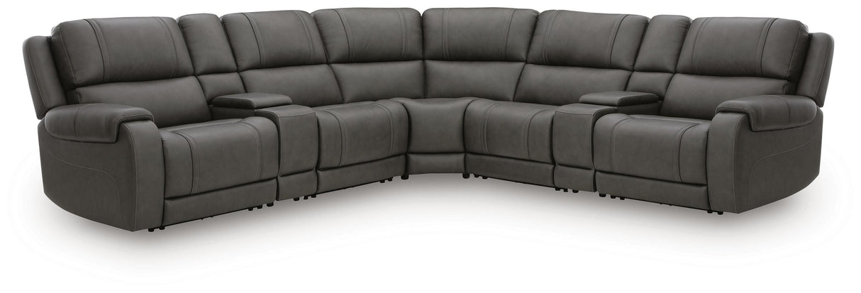 Furniture City Biloxi - Ashley Furniture - 5Z - Pittson Sectional - 7-Piece Power Reclining Sectional - PCU12600S10