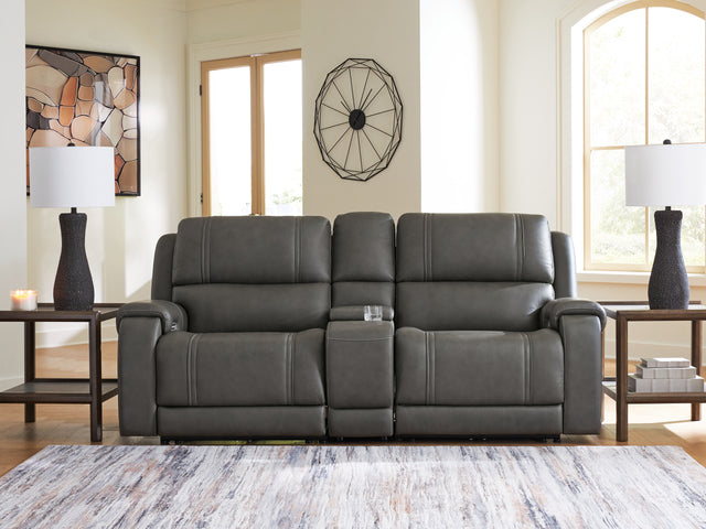 Furniture City Biloxi - Ashley Furniture - 5Z - Pittson Sectional - 3-Piece Power Reclining Sectional Loveseat with Console - PCU12600S2